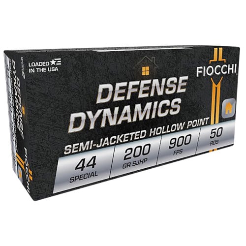 FIOCCHI Defense Dynamics 44 S&W Special 200gr Semi- Jacketed Hollow Point Ammunition | 50 Rounds for sale at KYGUNCO.