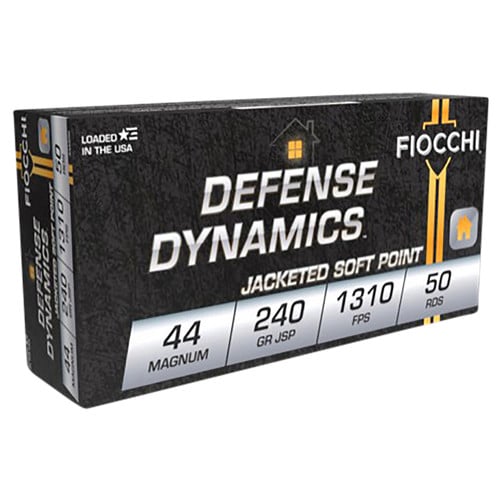 FIOCCHI Defense Dynamics 44 Rem Mag 240 gr Jacketed Soft Point Ammunition | 20 Rounds for sale at KYGUNCO.