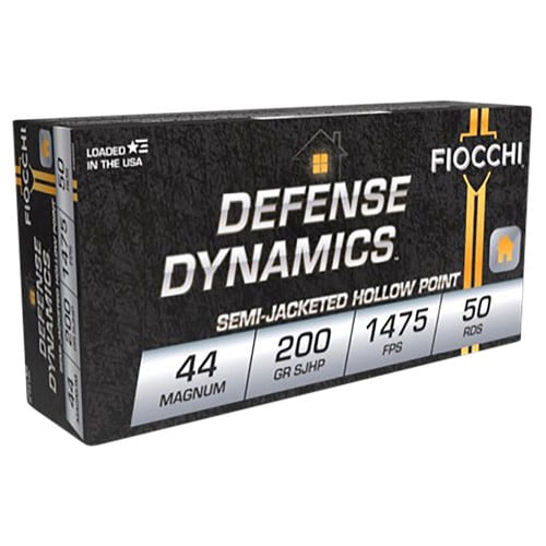 FIOCCHI Defense Dynamics 44 Rem Mag 200 gr Semi Jacketed Hollow Point Ammunition | 50 Rounds for sale at KYGUNCO.