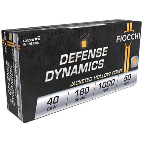 FIOCCHI Defense Dynamics 40 S&W 180 gr Jacketed Hollow Point Ammunition | 50 Rounds for sale at KYGUNCO.
