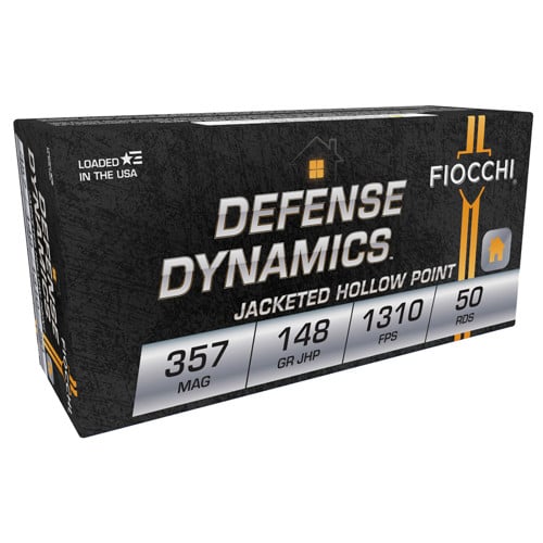 FIOCCHI Shooting Dynamics 357 Mag 148Gr Jacketed Hollow Point Brass Ammunition | 50 Round for sale at KYGUNCO.