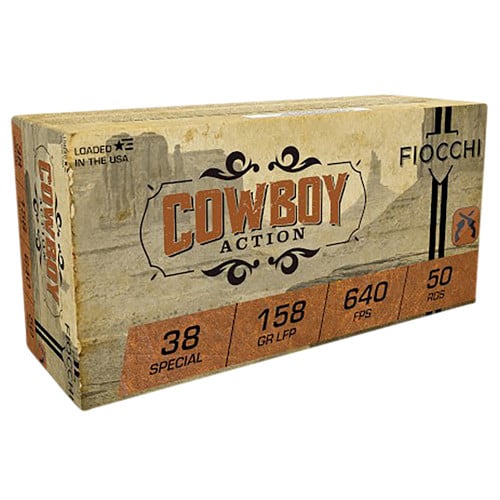 FIOCCHI Cowboy Action 38 Special 158 gr Lead Flat Point Ammunition | 50 Rounds for sale at KYGUNCO.