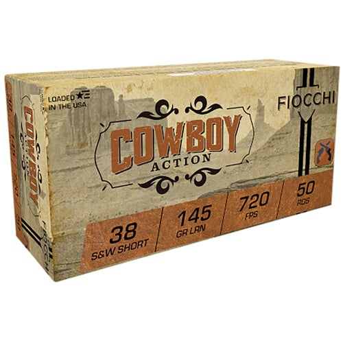 FIOCCHI Cowboy Action 38 S&W Short 145 gr Lead Round Nose Ammunition | 50 Rounds for sale at KYGUNCO.