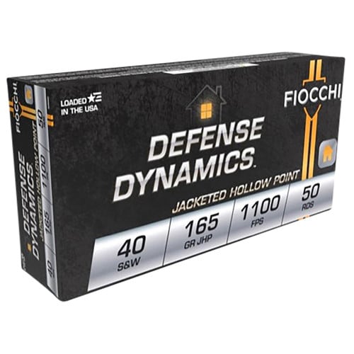 FIOCCHI Defense Dynamics 40 S&W 165 gr Jacket Hollow Point Ammunition | 50 Rounds for sale at KYGUNCO.