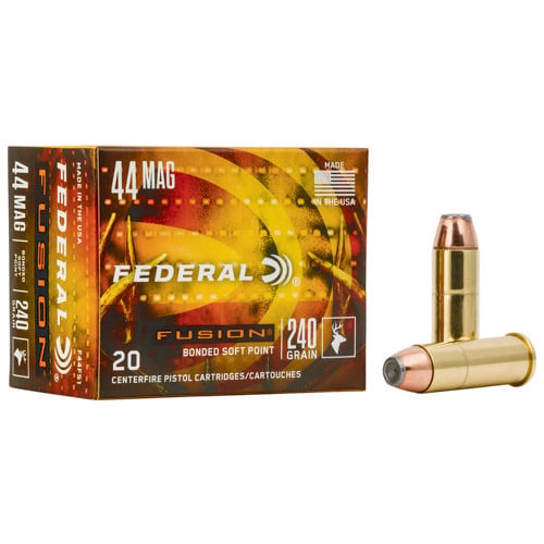 FUSION AMMO 44 Rem Mag 240Gr Bonded Soft Point 20rd for sale at KYGUNCO.