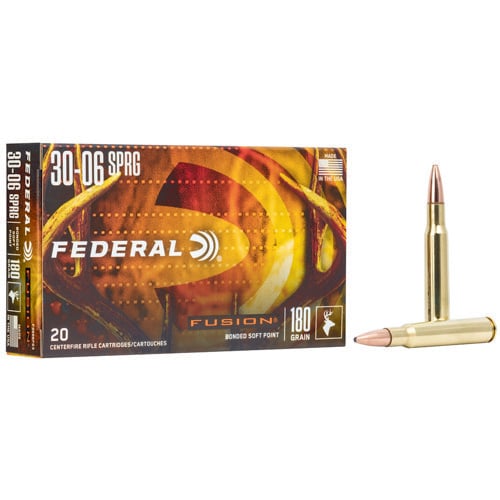 FEDERAL AMMO Fusion 30-06 Springfield 180gr Soft Point Ammunition | 20 Rounds for sale at KYGUNCO.