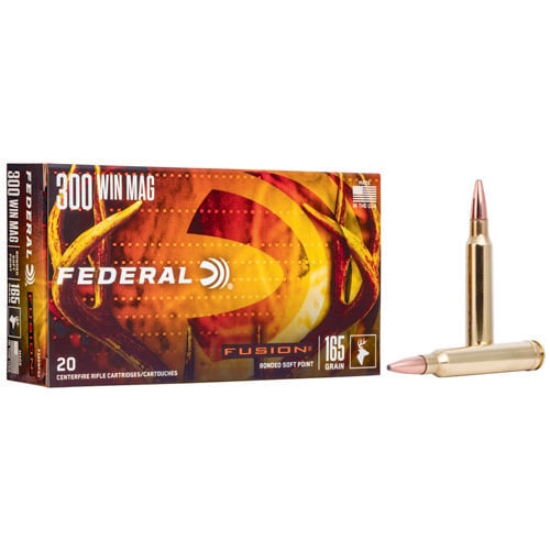 FEDERAL AMMO Fusion 300 Win Mag 165gr Soft Point Brass Ammunition | 20 Rounds for sale at KYGUNCO.