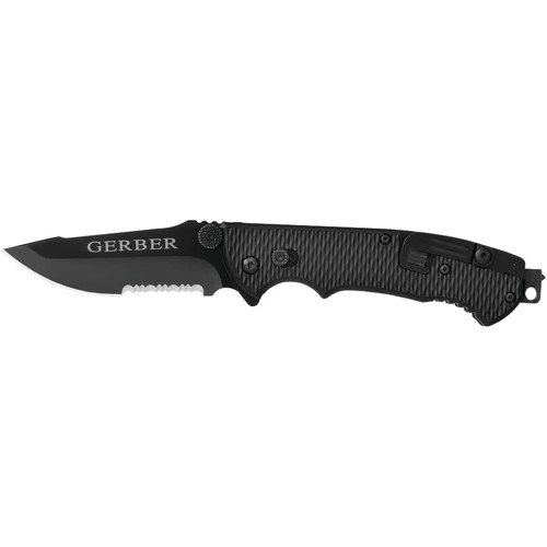 GERBER KNIVES Hinderer CLS Drop Point Serrated Black for sale at KYGUNCO.