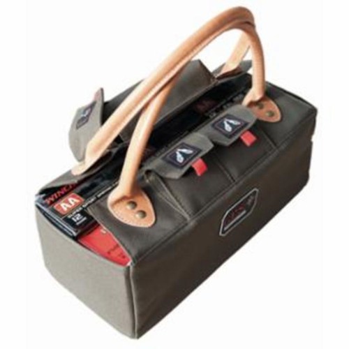 GPS Shotgun Shell Tote-holds 6 Boxes, Lthr Hndl Olive for sale at KYGUNCO.