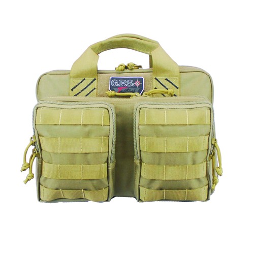 GPS Tactical Quad + 2 Pistol Range Bag Tan for sale at KYGUNCO.