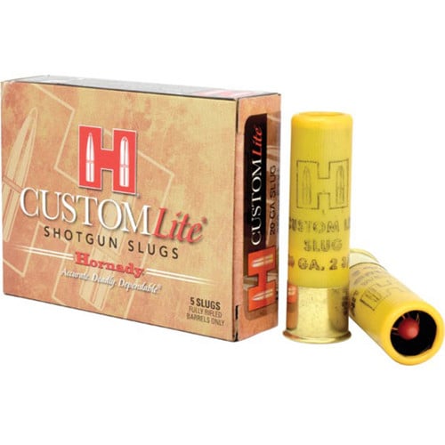 HORNADY 20Ga Slug 250Gr FTX Custom Lite 5rd Ammo for sale at KYGUNCO.
