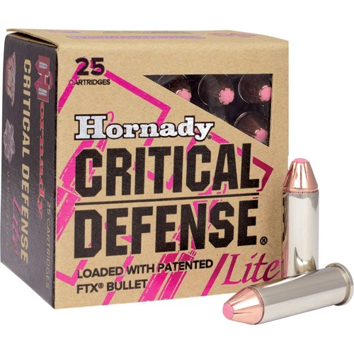 HORNADY CRITICAL DEFENSE 9mm 100Gr FTX Lite Nickel-Plated Ammunition | 25 Rounds for sale at KYGUNCO.