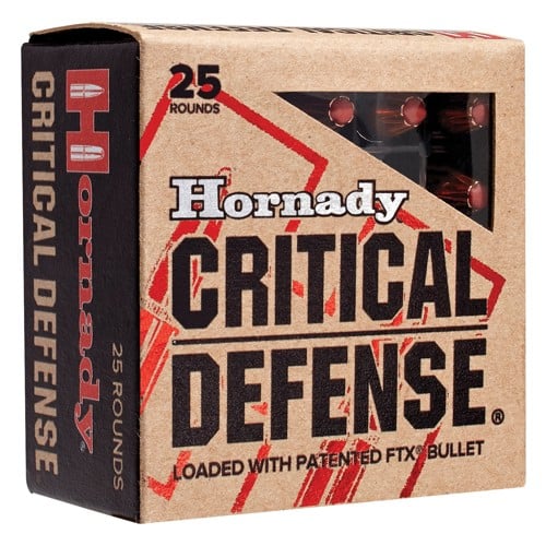 HORNADY CRITICAL DEFENSE 9x18mm 95Gr FTX Ammunition | 25 Rounds for sale at KYGUNCO.