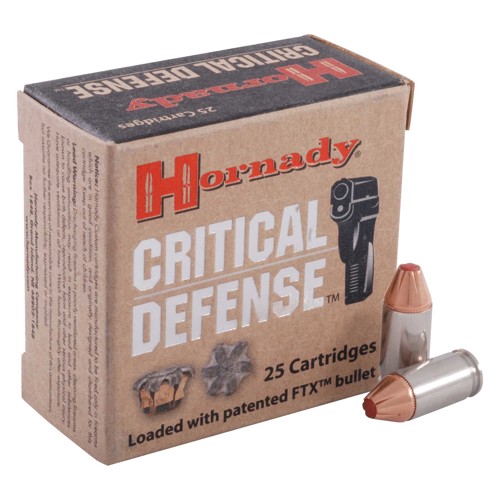 HORNADY CRITICAL DEFENSE 380 ACP 90Gr FTX Ammunition | 25 Rounds