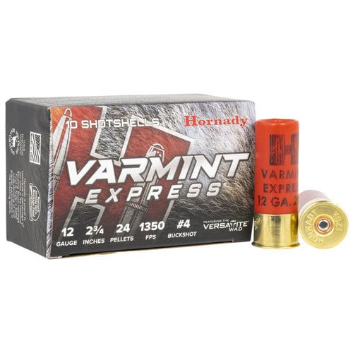 HORNADY 12Ga VX #4 Buckshot 10rd Ammo for sale at KYGUNCO.