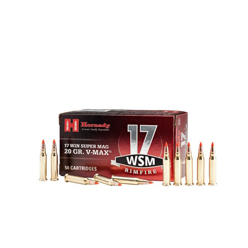 HORNADY 17 WSM V-Max 20Gr 3000 FPS 50rd for sale at KYGUNCO.