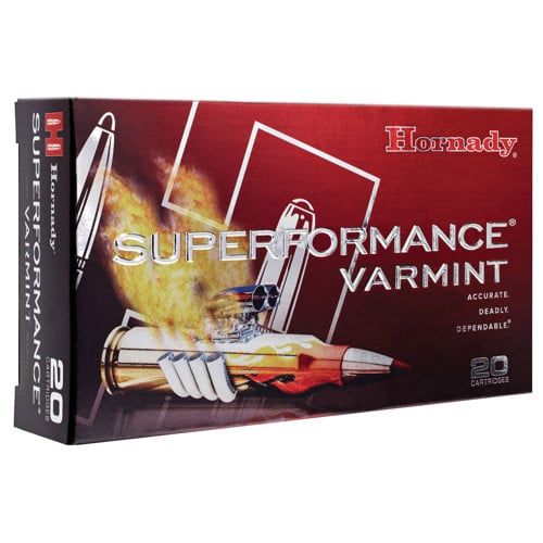 HORNADY Superformance 222 Rem 50gr V-Max Rifle Ammunition | 20 Rounds for sale at KYGUNCO.