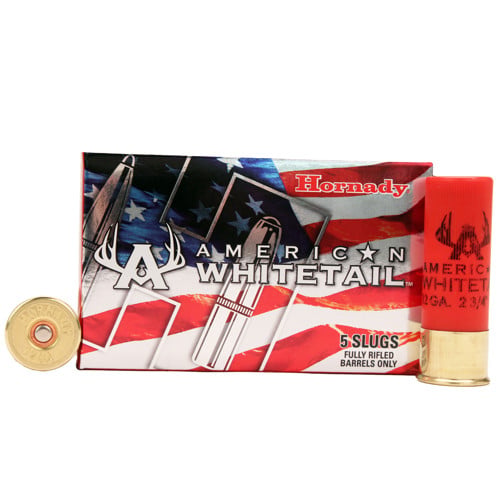 HORNADY American White Tail 12 Gauge 2.75" 1oz Rifled Slug | 5 Rounds for sale at KYGUNCO.