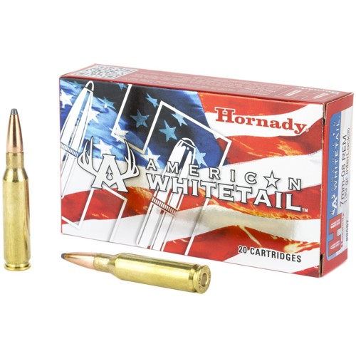 HORNADY American Whitetail 7mm-08 Rem 139gr InterLock Spire Point Ammunition | 20 Rounds for sale at KYGUNCO.