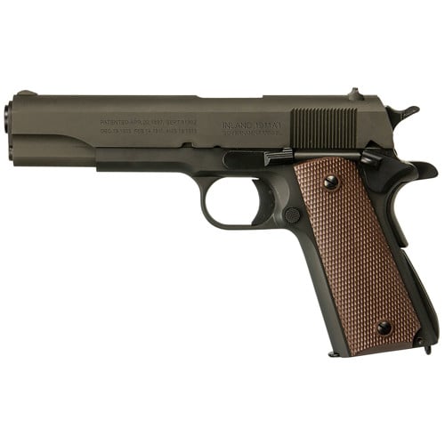 INLAND 1911A1 Government 45ACP 5" 7rd Pistol - Black w/ Wood Grips for sale at KYGUNCO.
