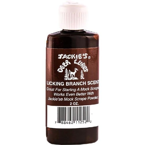 JACKIE'S DEER LURES Licking Branch Scent 2 oz. w/flip cap for sale at KYGUNCO.