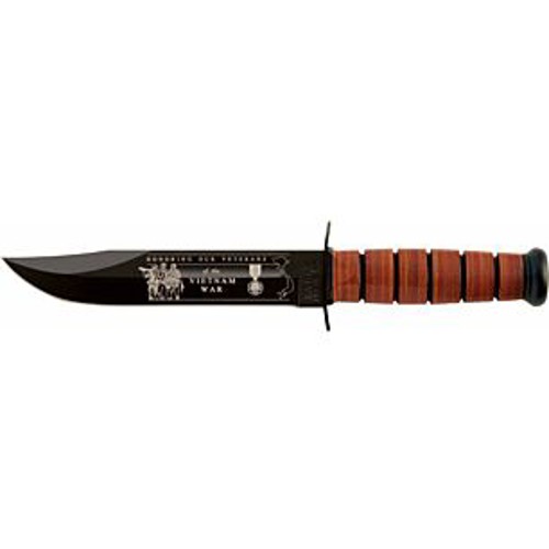 KA-BAR Vietnam USMC - Engraved Brown Leather Sheath for sale at KYGUNCO.