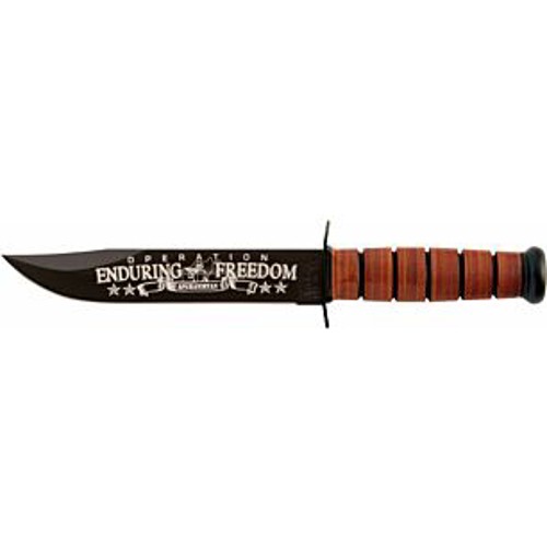 KA-BAR OEF Afghanistan USMC - Engrvd Brown Leather Sheath for sale at KYGUNCO.
