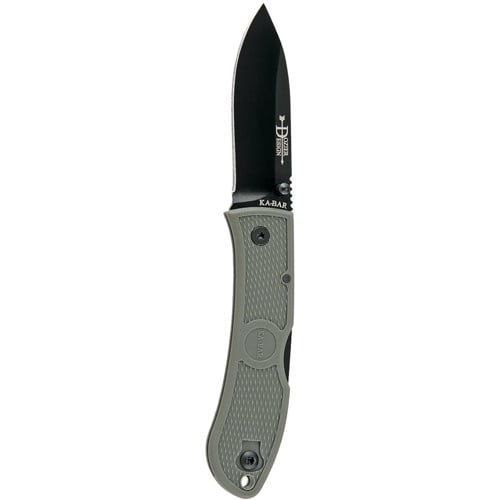 KA-BAR Dozier Folding Hunter-Foliage Green Straight Edge for sale at KYGUNCO.