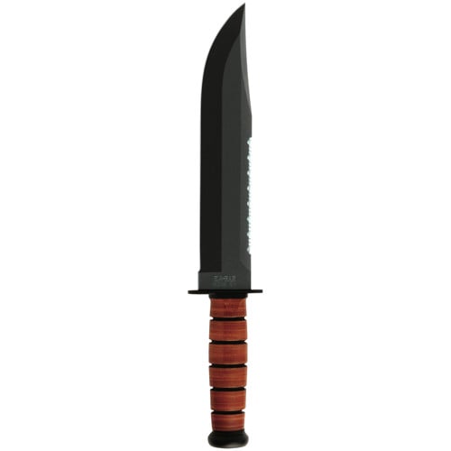 KA-BAR Big Brother Leather Hndl Top Serr Bottom Straight for sale at KYGUNCO.