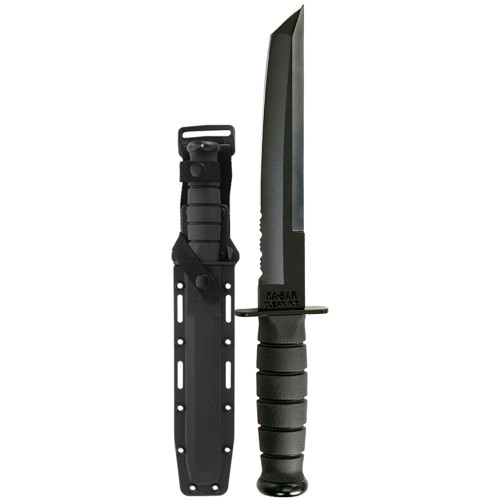 KA-BAR Tanto-Black Black Hard Plastic Sheath Serr Edge for sale at KYGUNCO.