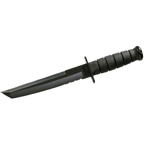 KA-BAR Tanto-Black-Black Hard Plastic Sheath Serr Edge for sale at KYGUNCO.