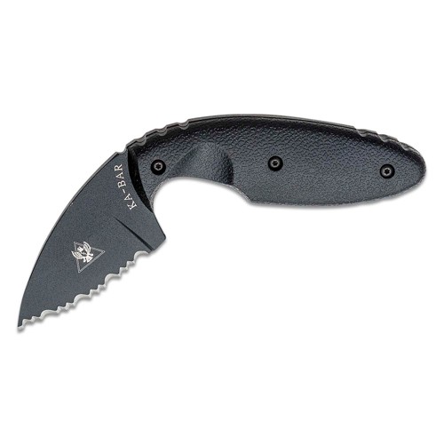 KA-BAR TDI Law Enfrocement Fixed 2.31" Serrated Fixed Blade Knife w/ Sheath | Black for sale at KYGUNCO.