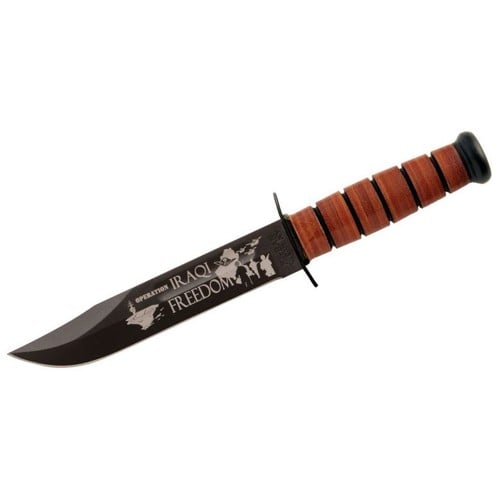 KA-BAR Operation Iraqi Freedom Army Engrvd Brwn Lthr Shth for sale at KYGUNCO.