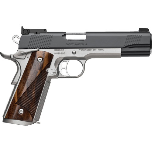 KIMBER Super Match II 45 ACP 8" 8rd Pistol - Two-Tone / Walnut Grips for sale at KYGUNCO.