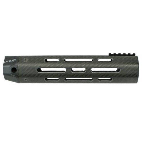 LANCER LCH5 Mid-Length 8" Free Float AR15 Handguard 2" Top Rail | Black Carbon Fiber for sale at KYGUNCO.