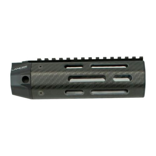 LANCER LCH5 Carbine Length 6" Full Top Rail AR15 Handguard | Black Carbon Fiber for sale at KYGUNCO.