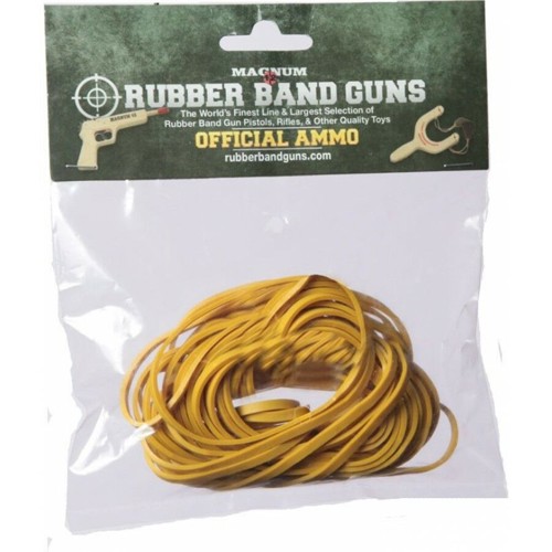 MAGNUM ENTERPRISES Rubber Band Gun Ammo for Long Pistol / Short Rifle | Yellow, Size 33 for sale at KYGUNCO.