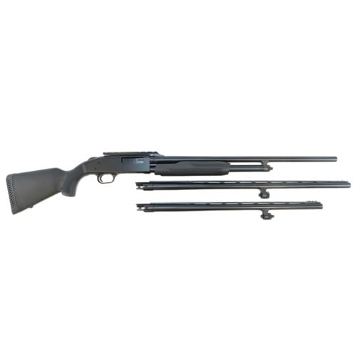 MOSSBERG 500 3-Barrel Combo 20 Gauge 3" 22", 24", 26" 5+1 Pump Shotgun - Black Synthetic for sale at KYGUNCO.