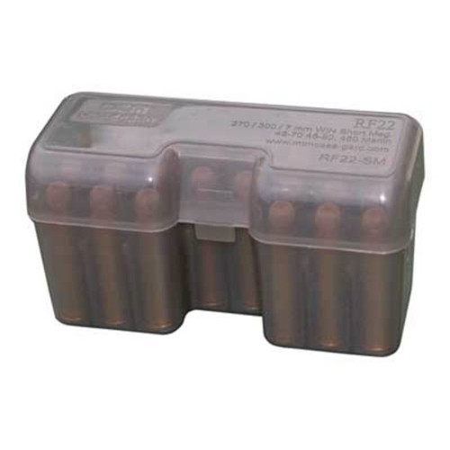 MTM Ammo Box 22 Round Flip-Top 338, 45-70, 450 Clr-Smk for sale at KYGUNCO.