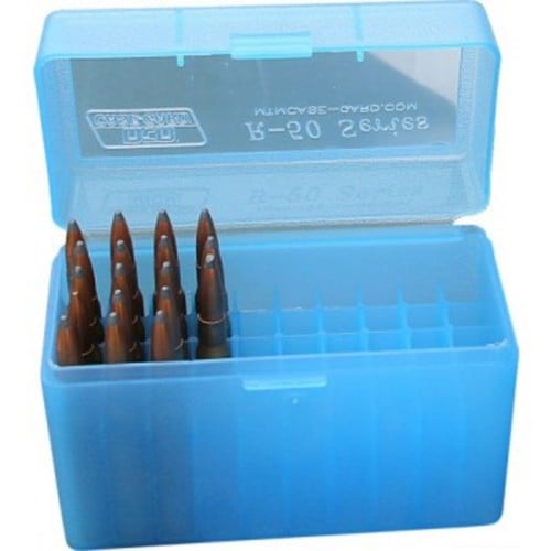 MTM Ammo Box 50rd Flip-Top 270 Win 30-06 25-06 Clr-Blu for sale at KYGUNCO.