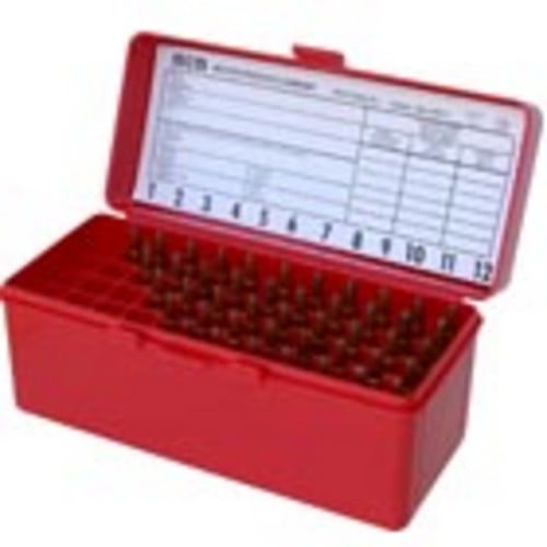 MTM Ammo Box 50rd Flip-Top 243 308 Win 220 Swift Red for sale at KYGUNCO.