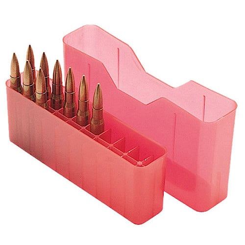 MTM Slip-Top Ammo Box 20rd 223, 204, 222 Clr-Red for sale at KYGUNCO.