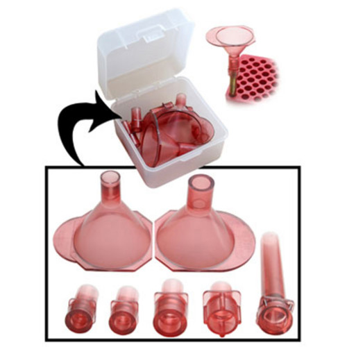MTM Universal Powder Funnel Kit 17 to 500 S&W ClrRed for sale at KYGUNCO.