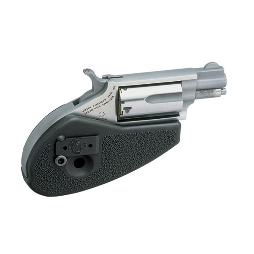 NAA 22 LR / 22 WMR 1.1" 5rd Mini-Revolver - Stainless w/ Black Holster Grip for sale at KYGUNCO.