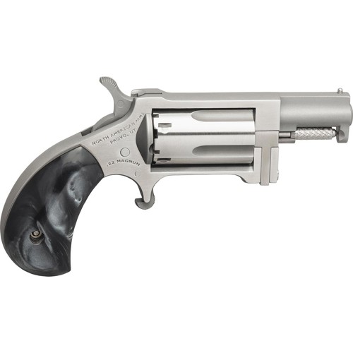 NAA 22 LR 1.125" 5rd Mini-Revolver - Stainless w/ Black Pearl Grips for sale at KYGUNCO.