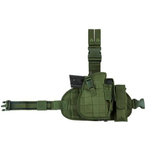 NCSTAR 2956 Drop Leg MOLLE Panel/Holster/MagPch-Grn RH for sale at KYGUNCO.