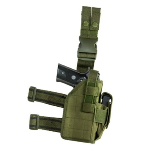 NCSTAR 2954 Drop Leg Universal Holster - Green Right Hand for sale at KYGUNCO.