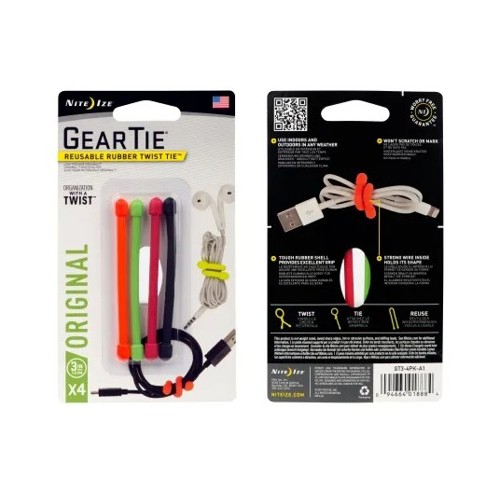 NITE IZE GEAR TIE 6` 2PK BLACK for sale at KYGUNCO.