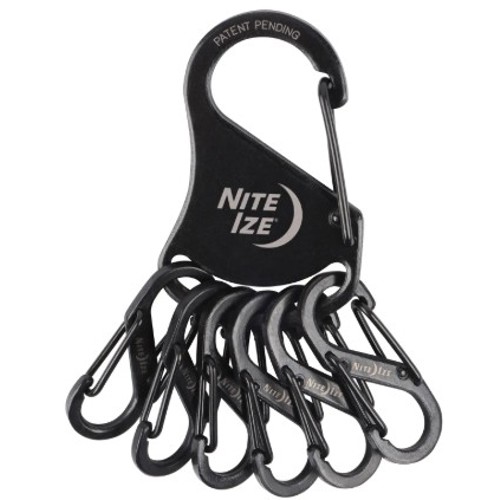 NITE IZE S-BINER KEY RACK STEEL BLACK for sale at KYGUNCO.
