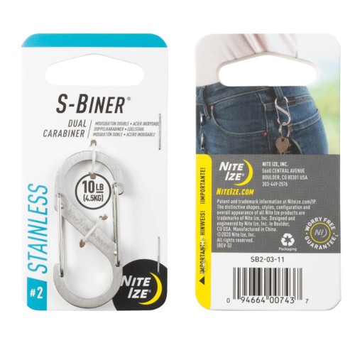 NITE IZE S-BINER #2 SS for sale at KYGUNCO.